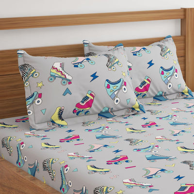 Skates Print Bed Sheet