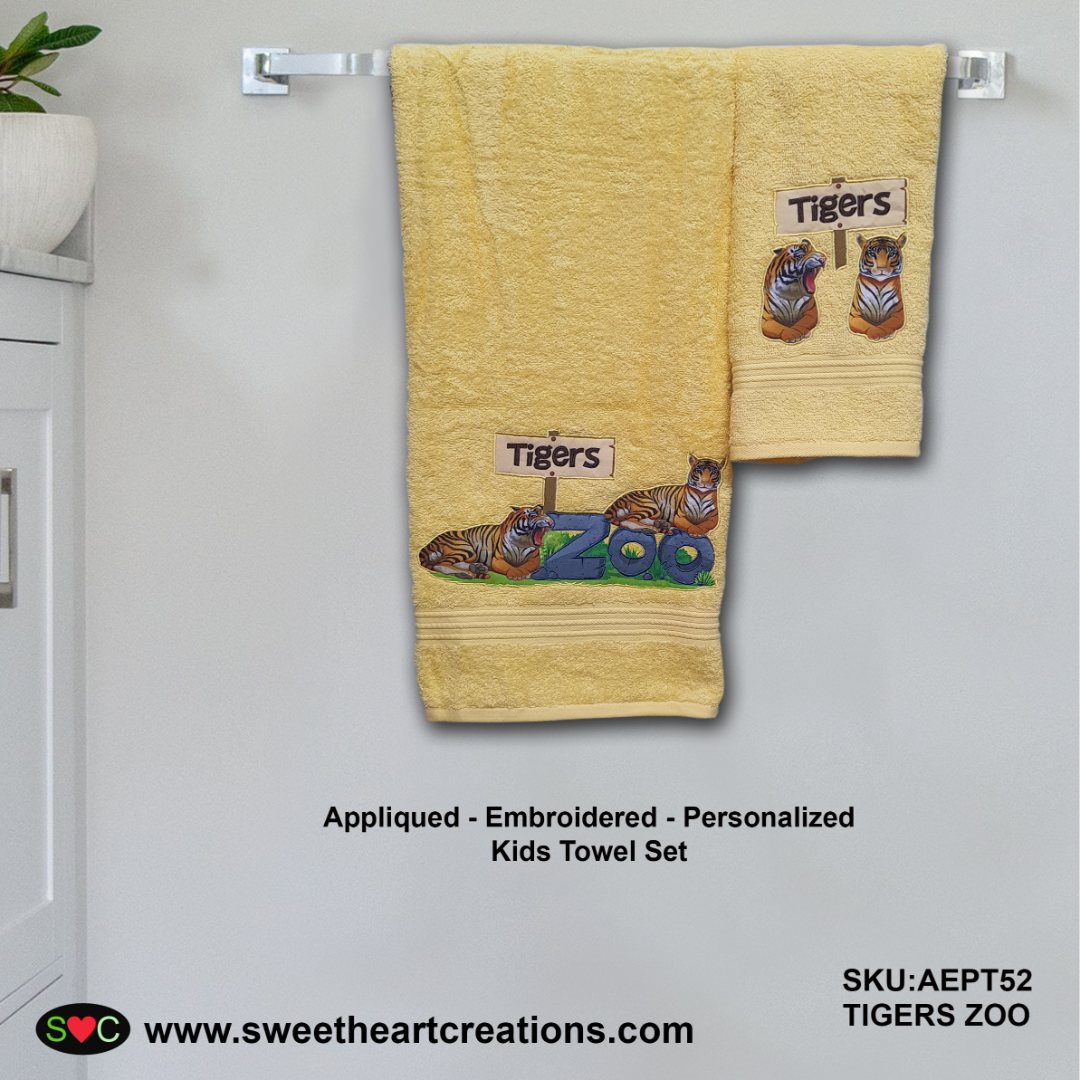 Garden Bee Bath Hand Towel Set Custom Embroidered Personalized 