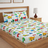 Vehicles Blue Print Bed Sheet