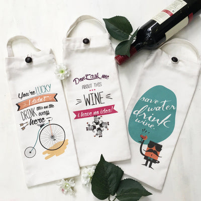 Wine Gift Bags Made with Burlap - Karin Jordan Studio