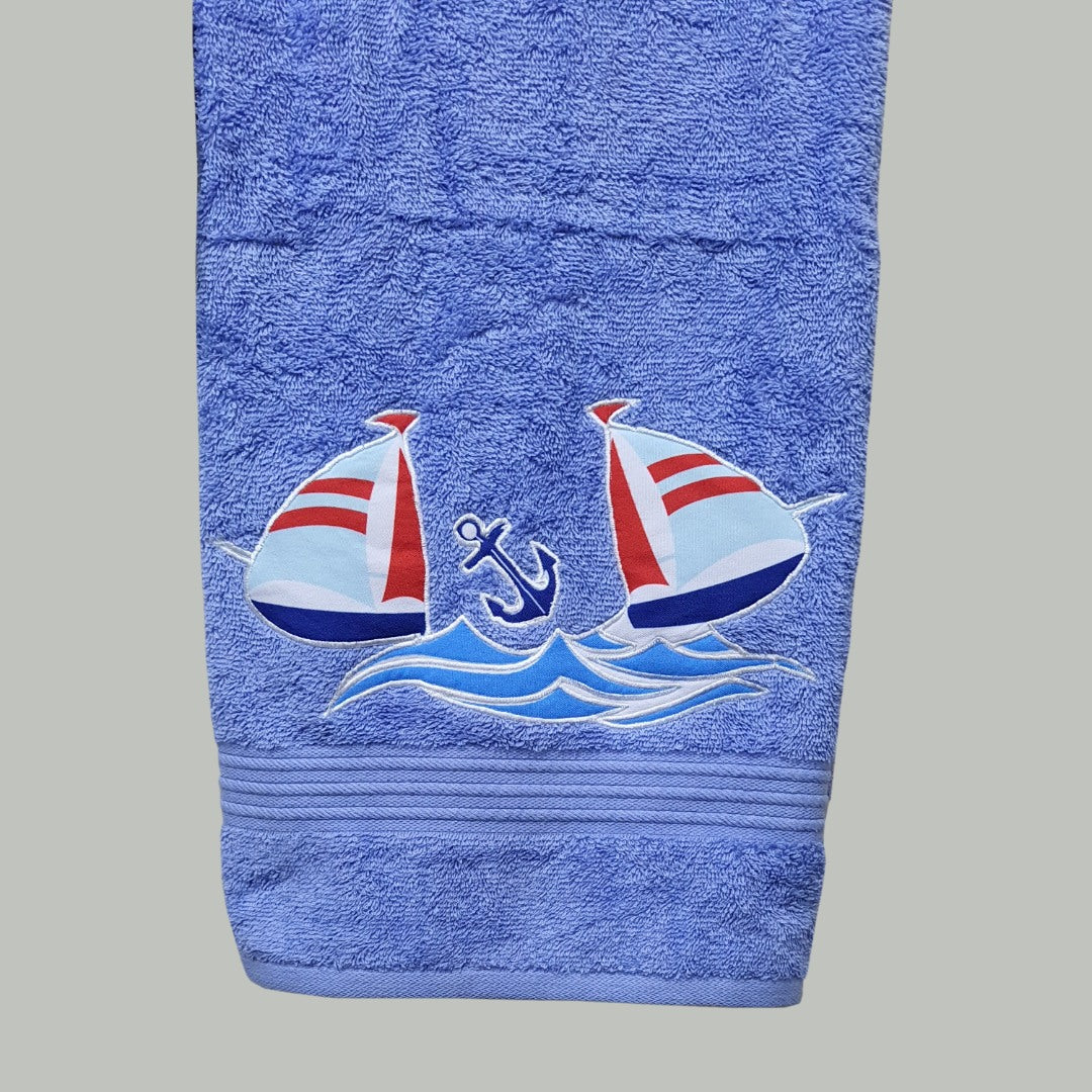 Anchor Embroidered Personalized Towel