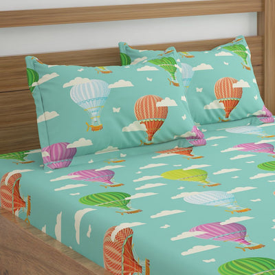 Artistic Hot Air Balloons Print Bed Sheet