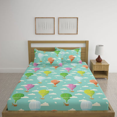 Artistic Hot Air Balloons Print Bed Sheet