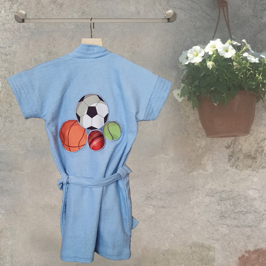 Kids Embroidered Bathrobes Balls