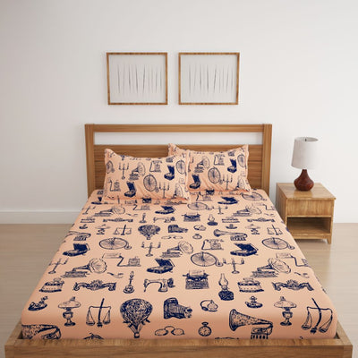 Vintage Print Bed Sheet