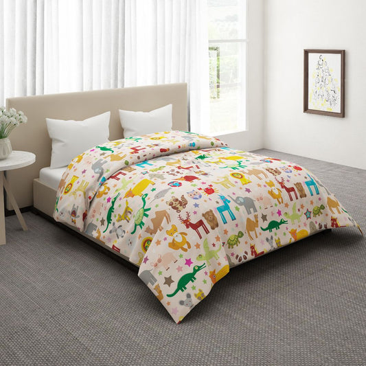 Cartoon Animals Print Quilt