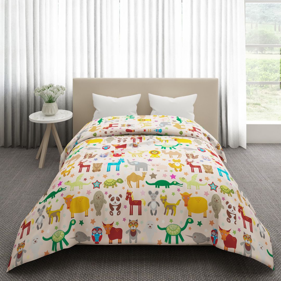 Cartoon Animals Print Quilt