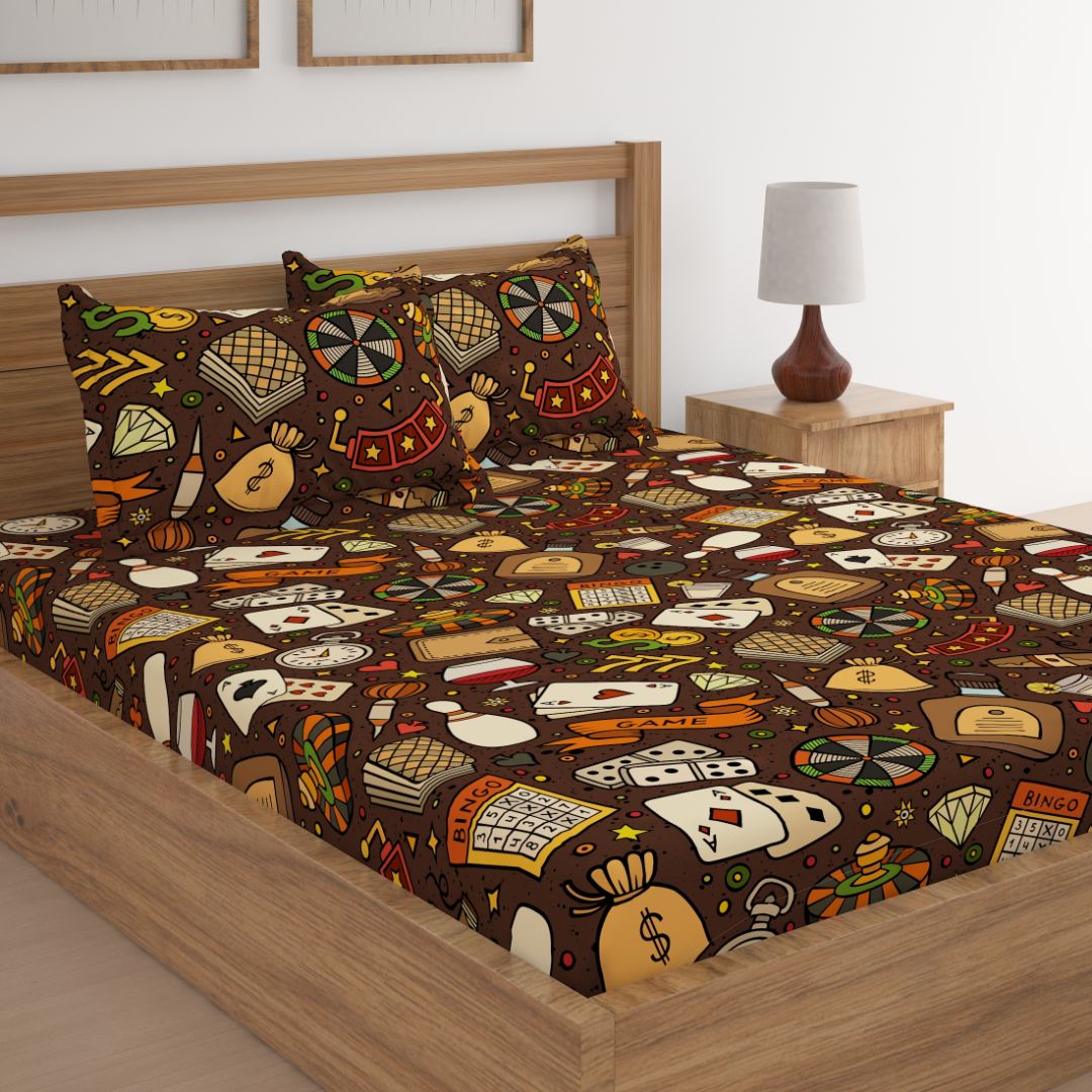 Casino Print Bed Sheet