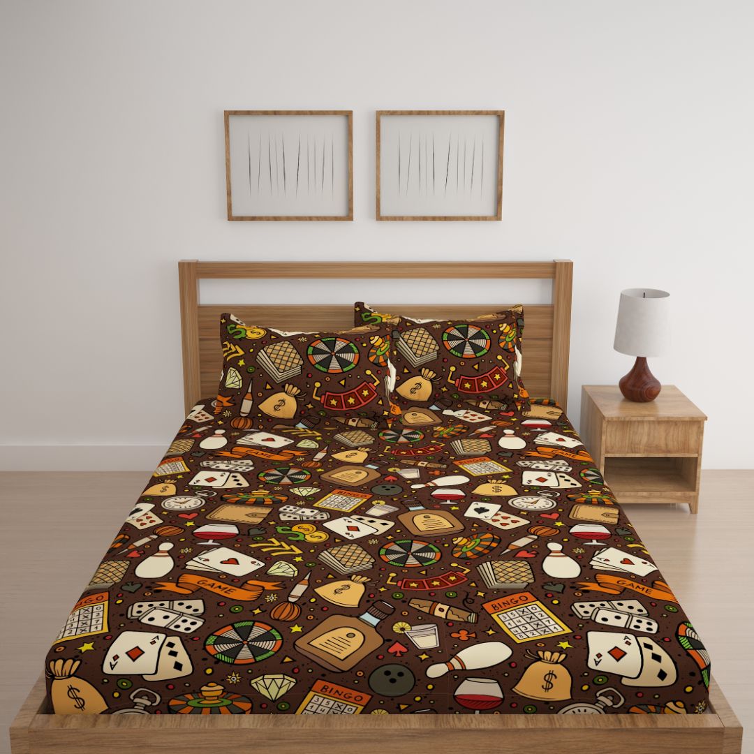 Casino Print Bed Sheet