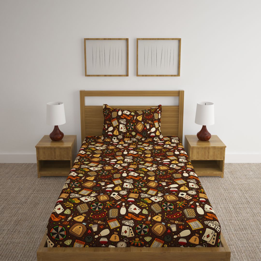 Casino Print Bed Sheet