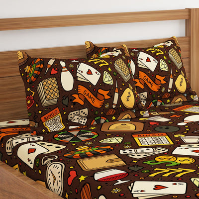 Casino Print Bed Sheet