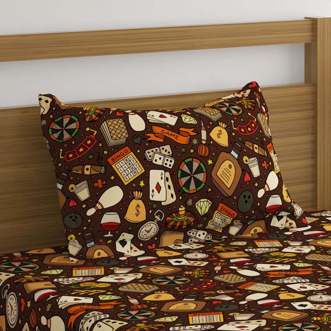 Casino Print Bed Sheet