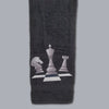 Chess Black Embroidered Personalized Towel Set