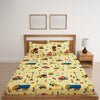 Construction Vehicles Print Bed Sheet