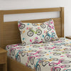 Bicycle Print Bed Sheet