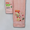 Dog Pet Embroidered Personalized Towel Peach