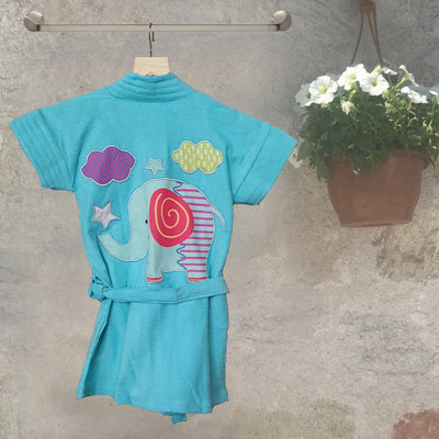 Kids Embroidered Bathrobes Elephant