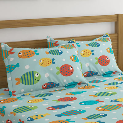 Fish Print Bed Sheet