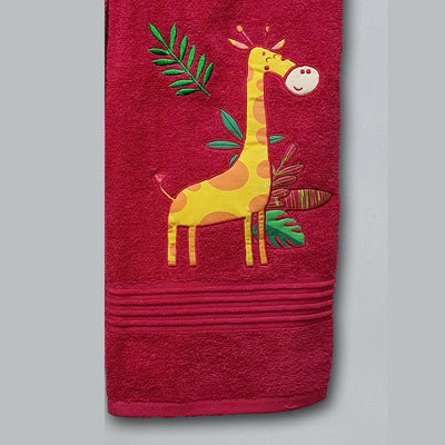 Giraffe Zebra Embroidered Personalized Towel