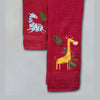 Giraffe Zebra Embroidered Personalized Towel