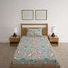 Unicorn Grey Print Bed Sheet