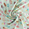 Icecream Light Green Print Bed Sheet