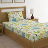 Jungle Light Green Print Bed Sheet