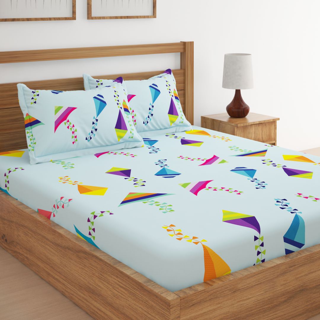 Kites Print Bed Sheet