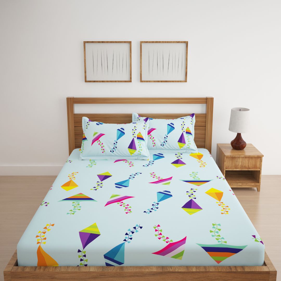 Kites Print Bed Sheet