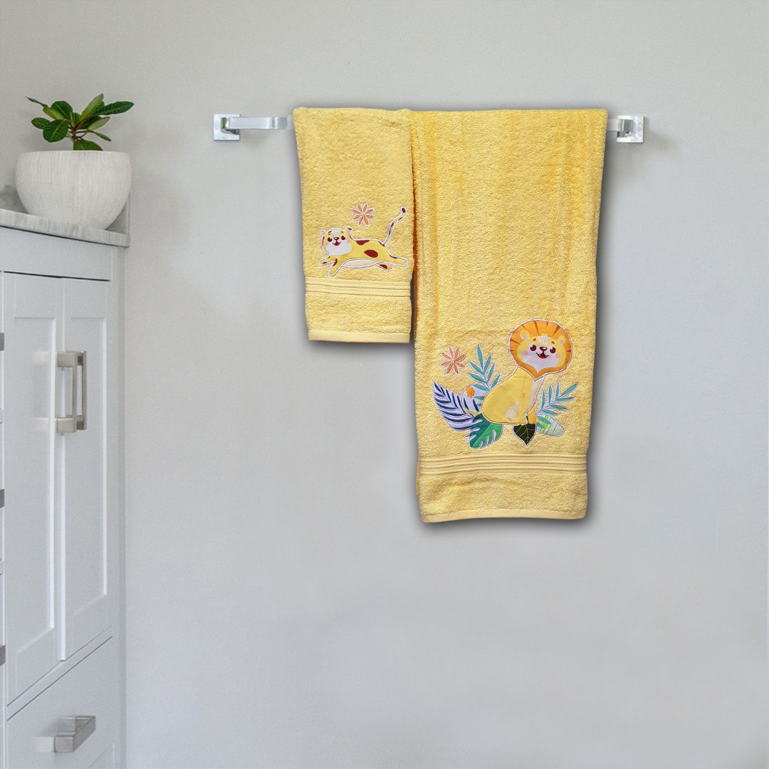 Lion Embroidered Personalized Towel