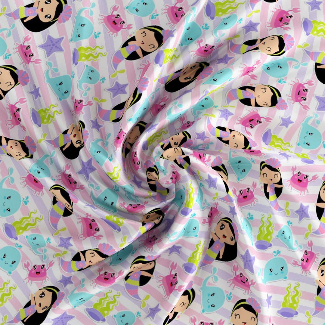 Mermaid Print Bed Sheet