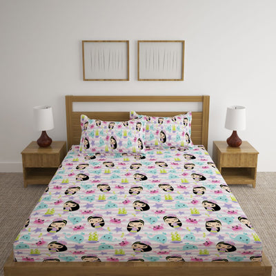 Mermaid Print Bed Sheet