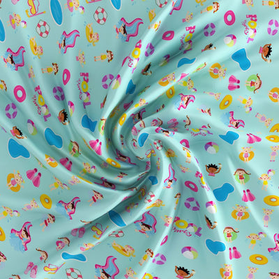 Pool Party Print Bed Sheet