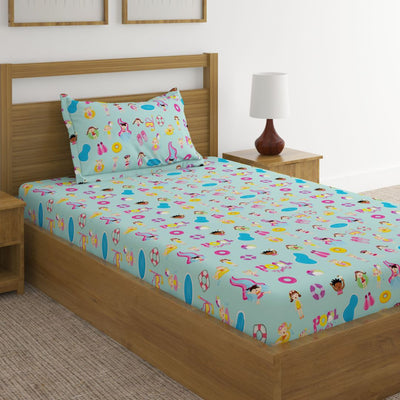 Pool Party Print Bed Sheet