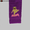 Pug Yoga Embroidered Personalized Towel Set Purple-White