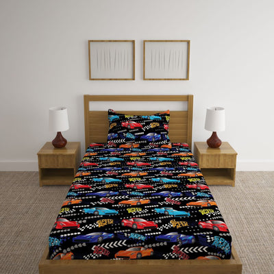 Formula One Racing Cars Print Bed Sheet