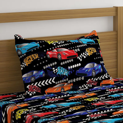 Formula One Racing Cars Print Bed Sheet