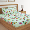 Cassette Green Print Bed Sheet