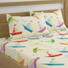 Colorful Paper Boats Print Bed Sheet