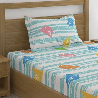 Colorful Sails Print Bed Sheet