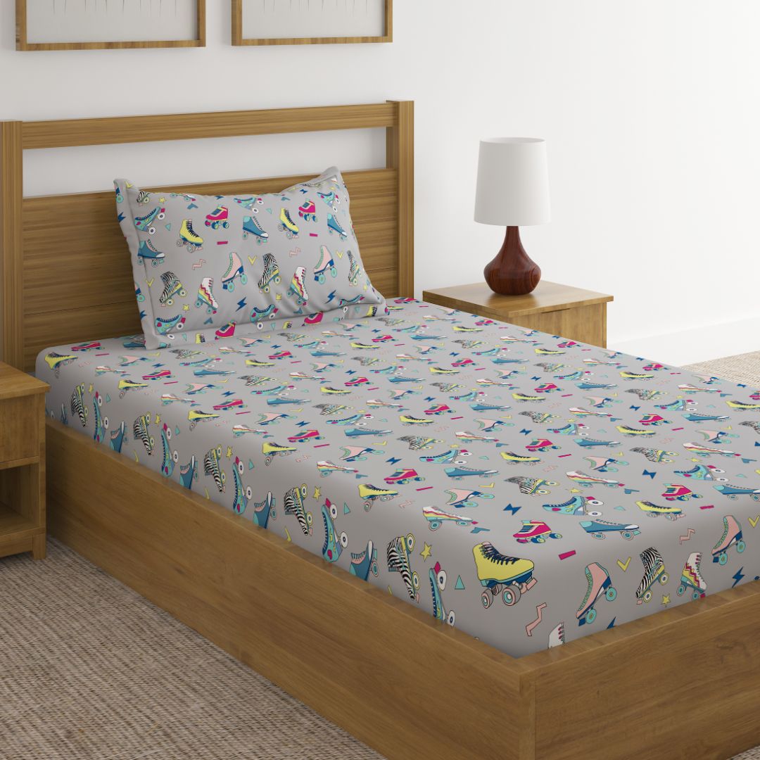 Skates Print Bed Sheet