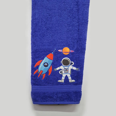 Space Astronaut Embroidered Personalized Towel