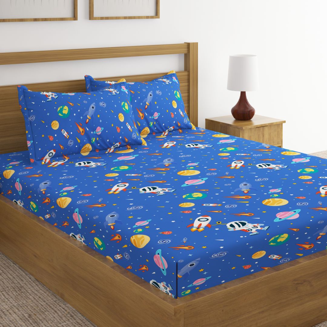 Space Print Bed Sheet