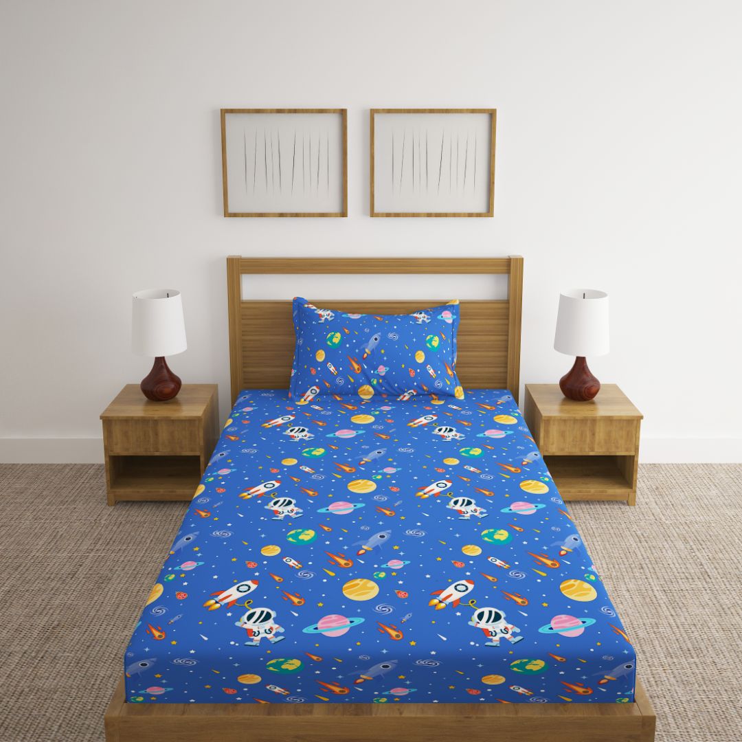 Space Print Bed Sheet