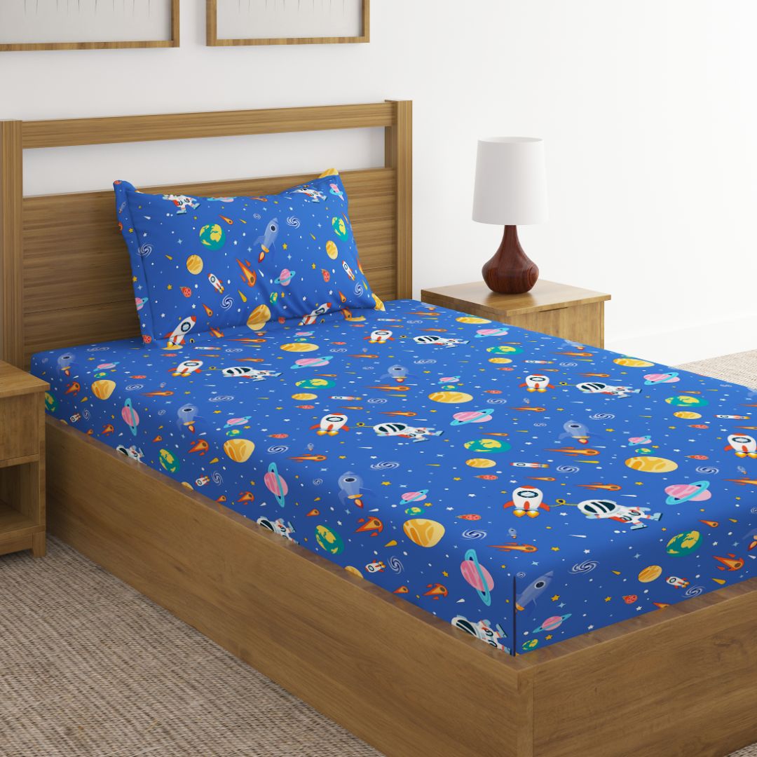 Space Print Bed Sheet