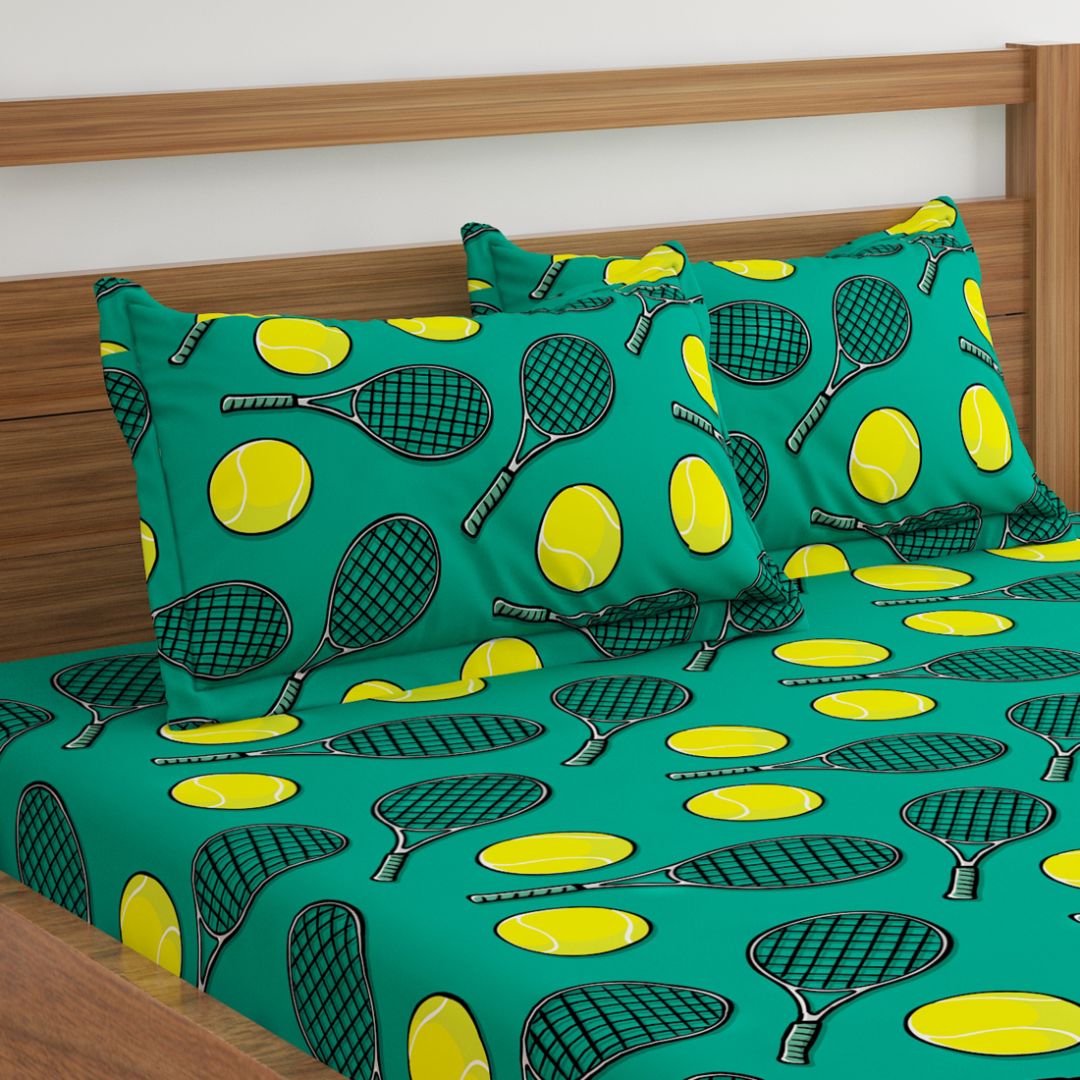 Tennis Print Bed Sheet