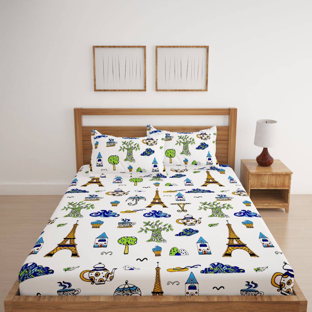 Paris Print Bed Sheet