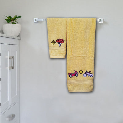 Bicycle Bike Embroidered Personalized Towel