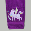 Unicorn Violet Embroidered Personalized Towel