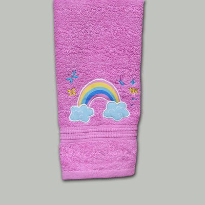 Unicorn Pink Embroidered Personalized Towel